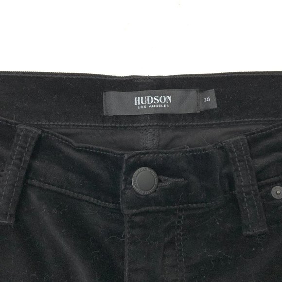 Hudson Nico Velvet Super Skinny Black Gray Ombre Jean Size 30 - Picture 4 of 16